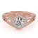 1.4 ctw Certified VS/SI Diamond Halo Ring 14k Rose Gold