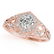 1.4 ctw Certified VS/SI Diamond Halo Ring 14k Rose Gold - 2