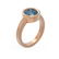 2 ctw Intense Blue Diamond Ring 18K Rose Gold -