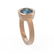 2 ctw Intense Blue Diamond Ring 18K Rose Gold - - 2