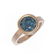 2 ctw Intense Blue Diamond Ring 18K Rose Gold - - 3