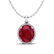 12 ctw Ruby & Micro Pave VS/SI Diamond Necklace 18k