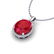 12 ctw Ruby & Micro Pave VS/SI Diamond Necklace 18k - 2