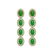 6.44 ctw Jade & Diamond Micro Pave Halo Earrings 10k