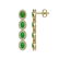 6.44 ctw Jade & Diamond Micro Pave Halo Earrings 10k - 2