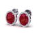 5.50 ctw Ruby & Micro VS/SI Diamond Halo Earrings 18k
