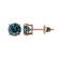 1 ctw Certified Intense Blue Diamond Stud Earrings 10k - 2