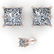 1.0 ctw VS/SI Princess Diamond Art Deco Earrings 14k - 2