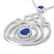 3.20 ctw Sapphire & Micro Pave Diamond Heart Necklace