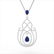 3.20 ctw Sapphire & Micro Pave Diamond Heart Necklace - 3