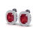6.30 ctw Ruby & Micro Pave VS/SI Diamond Earrings 18k