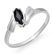 0.35 ctw Blue Sapphire Ring 10k White Gold - REF-7F5M