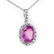 2.05 ctw Amethyst & Diamond Pendant 10k White Gold -