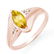 0.36 ctw Citrine & Diamond Ring 10k Rose Gold -