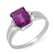 1.47 ctw Amethyst & Diamond Ring 10k White Gold -