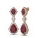 11.32 ctw Ruby & Diamond Earrings 18K Rose Gold - - 2