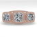 2 ctw VS/SI Cushion Cut Diamond Ring Art Deco 14k Rose