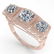 2 ctw VS/SI Cushion Cut Diamond Ring Art Deco 14k Rose - 2