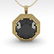 1 ctw Black Certified Diamond Necklace Art Deco 14k - 2