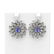 5.87 ctw Tanzanite & Diamond Earrings 18K White Gold -