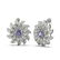 5.87 ctw Tanzanite & Diamond Earrings 18K White Gold - - 2