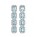 11.54 ctw Aquamarine & Diamond Micro Pave Halo Earrings