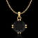 1 ctw Fancy Black Diamond Art Deco Stud Necklace 18k