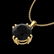 1 ctw Fancy Black Diamond Art Deco Stud Necklace 18k - 2