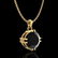 1 ctw Fancy Black Diamond Art Deco Stud Necklace 18k - 3