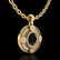1.01 ctw Fancy Black Diamond Art Deco Stud Necklace 18k - 3