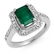 2.40 ctw Emerald & Diamond Ring 14k White Gold -