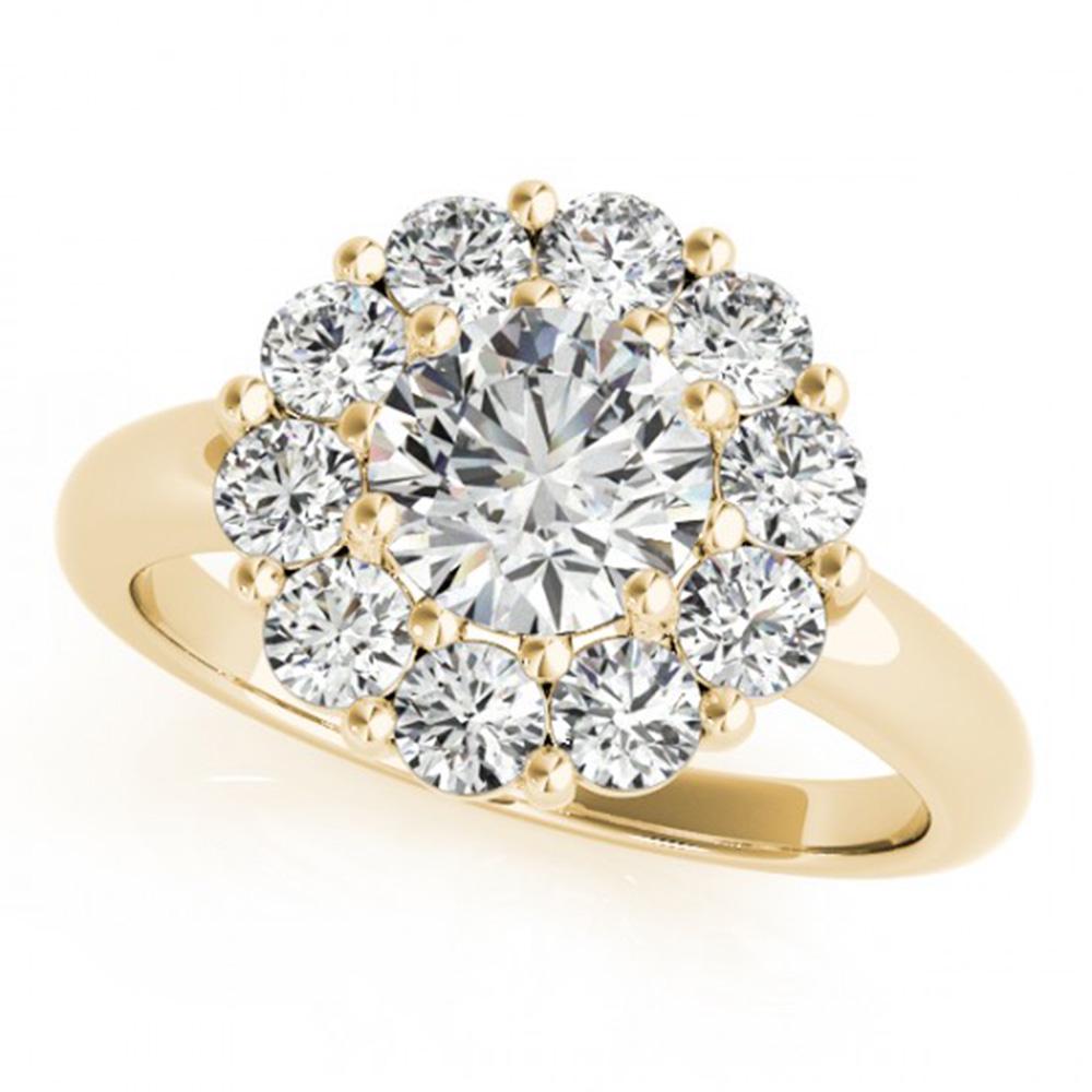 2.09 ctw Certified VS/SI Diamond Solitaire Halo Ring: REF-307W6H - SKU: 24865 ---- 2.09 ctw Certified VS/SI Diamond Solitaire Halo Ring 14k Yellow Gold Designer Brand Luxury Jewelry, made in the USA Suggested Retail Price: $18,050 Factory offers perfect 
