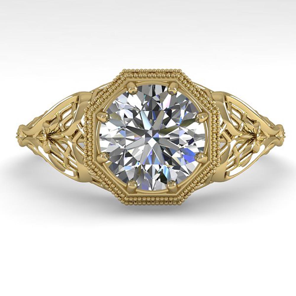 1.50 ctw VS/SI Diamond Solitaire Ring Art Deco 14k: REF-529X2A - SKU: 29842 ---- 1.50 ctw VS/SI Diamond Solitaire Ring Art Deco 14k Yellow Gold Designer Brand Luxury Jewelry, made in the USA Suggested Retail Price: $31,750 Factory offers perfect factor