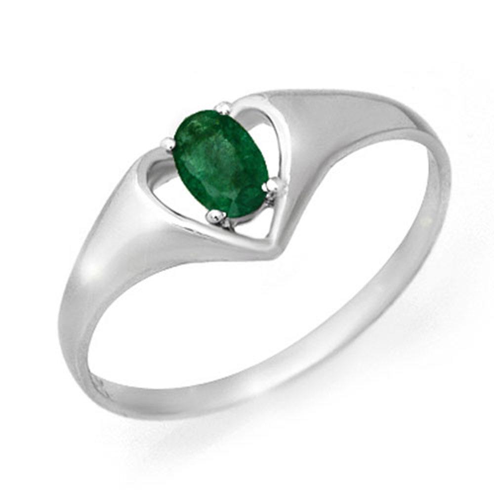 0.25 ctw Emerald Ring 10k White Gold - REF-7X2A: REF-7X2A - SKU: 12424 ---- 0.25 ctw Emerald Ring 10k White Gold Designer Brand Luxury Jewelry, made in the USA Suggested Retail Price: $650 Factory offers perfect factory sizing, for all rings & custo