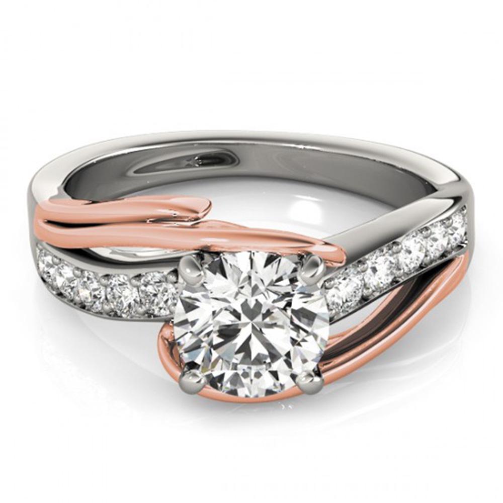 1.25 ctw Certified VS/SI Diamond Bypass Solitaire Ring: REF-277W4H - SKU: 25612 ---- 1.25 ctw Certified VS/SI Diamond Bypass Solitaire Ring 14k White & Rose Gold Designer Brand Luxury Jewelry, made in the USA Suggested Retail Price: $18,300 Factory offers 