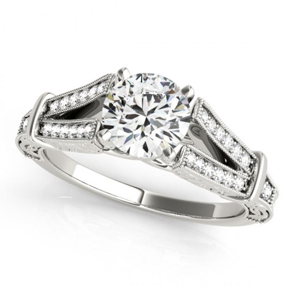 1 ctw Certified VS/SI Diamond Solitaire Antique Ring: REF-142Y6X - SKU: 25139 ---- 1 ctw Certified VS/SI Diamond Solitaire Antique Ring 14k White Gold Designer Brand Luxury Jewelry, made in the USA Suggested Retail Price: $8,350 Factory offers perfect fa
