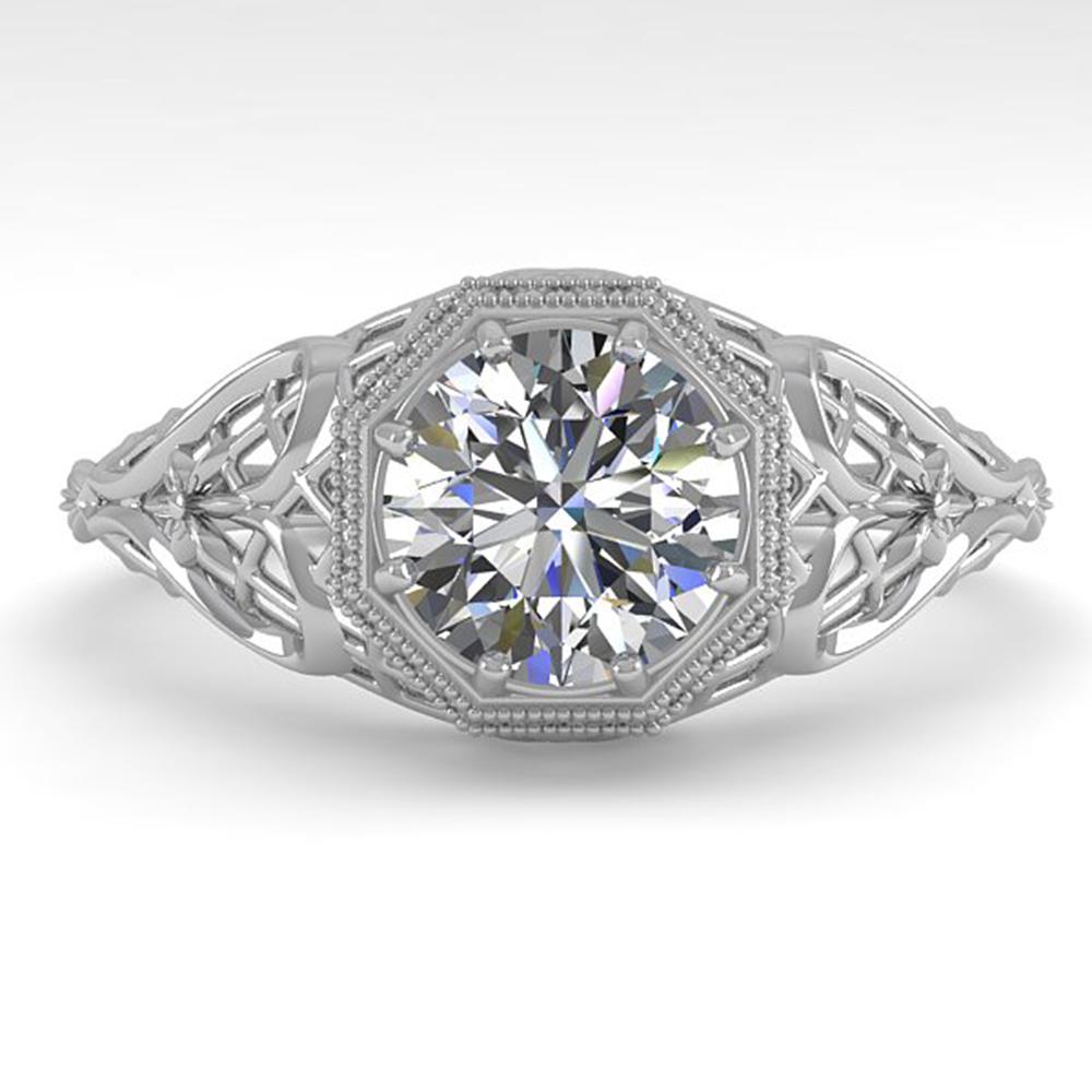 1.0 ctw VS/SI Diamond Solitaire Ring Art Deco 14k White: REF-284Y3X - SKU: 29826 ---- 1.0 ctw VS/SI Diamond Solitaire Ring Art Deco 14k White Gold Designer Brand Luxury Jewelry, made in the USA Suggested Retail Price: $17,050 Factory offers perfect factory 