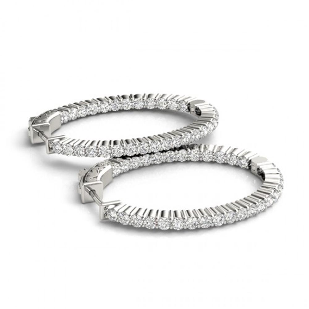 3 ctw Diamond VS/SI Certified 33 MM Hoop Earrings 14k: REF-188R8K - SKU: 29134 ---- 3 ctw Diamond VS/SI Certified 33 MM Hoop Earrings 14k White Gold Designer Brand Luxury Jewelry, made in the USA Suggested Retail Price: $8,300 Factory offers perfect facto