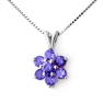 0.75 ctw Tanzanite Pendant 10k White Gold - REF-8A6N