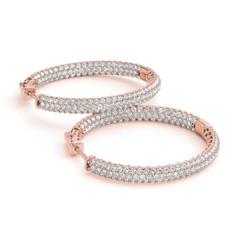 2.5 ctw Diamond VS/SI 25 MM Hoop Earrings Pave 14k Rose: REF-184G4W - SKU: 29084 ---- 2.5 ctw Diamond VS/SI 25 MM Hoop Earrings Pave 14k Rose Gold Designer Brand Luxury Jewelry, made in the USA Suggested Retail Price: $8,100 Factory offers perfect factory s