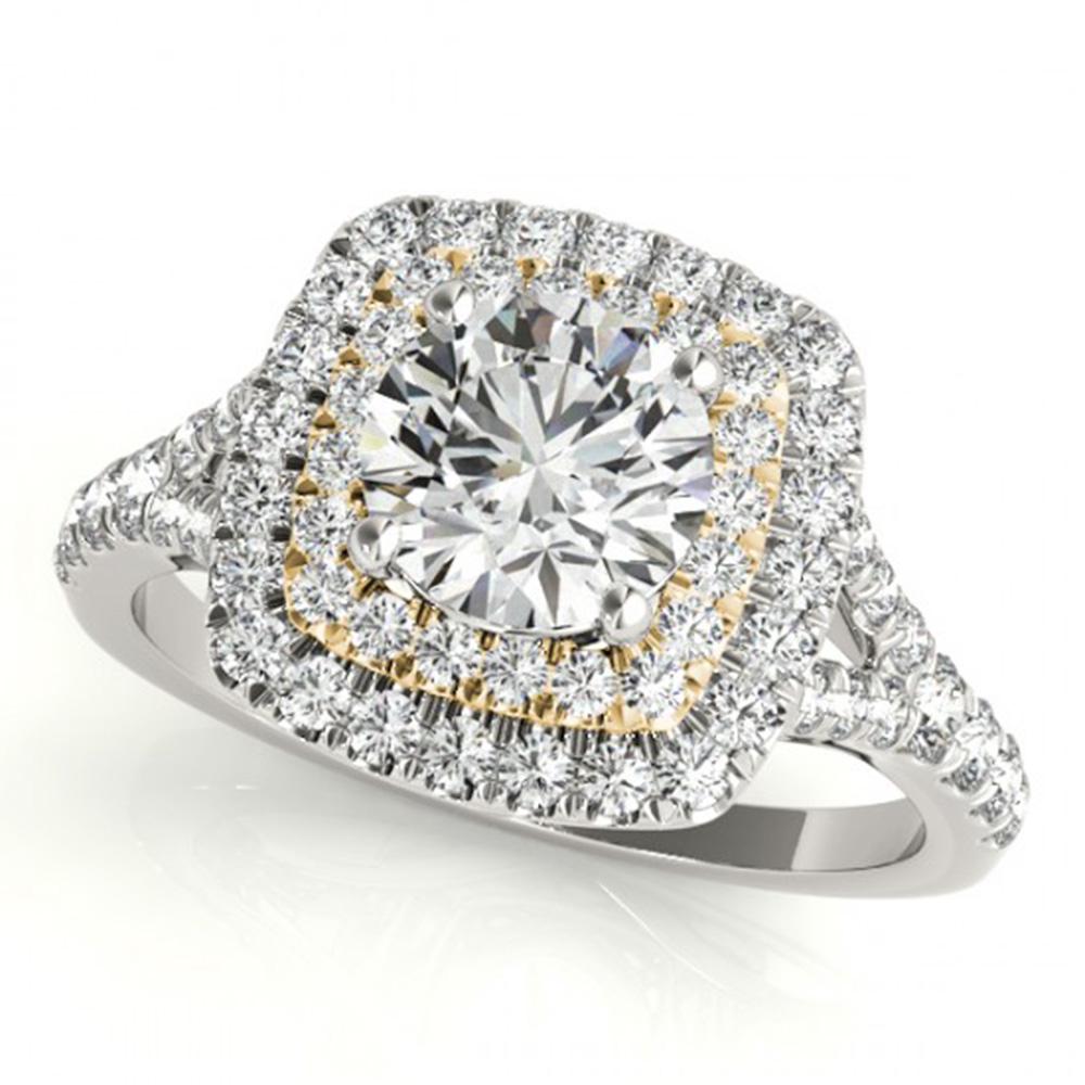 1.45 ctw Certified VS/SI Diamond Solitaire Halo Ring: REF-154X4A - SKU: 24087 ---- 1.45 ctw Certified VS/SI Diamond Solitaire Halo Ring 14k White & Yellow Gold Designer Brand Luxury Jewelry, made in the USA Suggested Retail Price: $10,200 Factory offers 