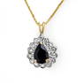 1.10 ctw Blue Sapphire Pendant 10k Yellow Gold -