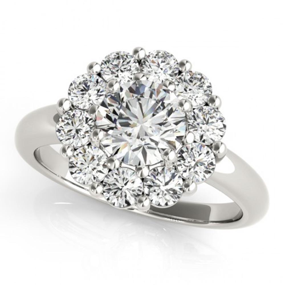 1.38 ctw Certified VS/SI Diamond Solitaire Halo Ring: REF-152X6A - SKU: 24860 ---- 1.38 ctw Certified VS/SI Diamond Solitaire Halo Ring 14k White Gold Designer Brand Luxury Jewelry, made in the USA Suggested Retail Price: $8,950 Factory offers perfect fa