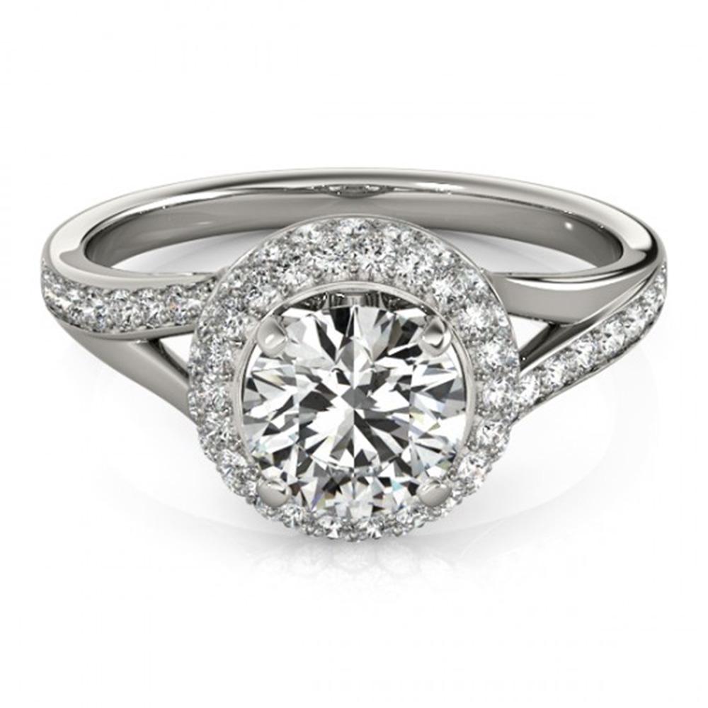 1.6 ctw Certified VS/SI Diamond Solitaire Halo Ring 14k: REF-280F8M - SKU: 24674 ---- 1.6 ctw Certified VS/SI Diamond Solitaire Halo Ring 14k White Gold Designer Brand Luxury Jewelry, made in the USA Suggested Retail Price: $18,550 Factory offers perfect fa
