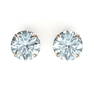 4 ctw Sky Blue Topaz Designer Stud Earrings 14k Rose