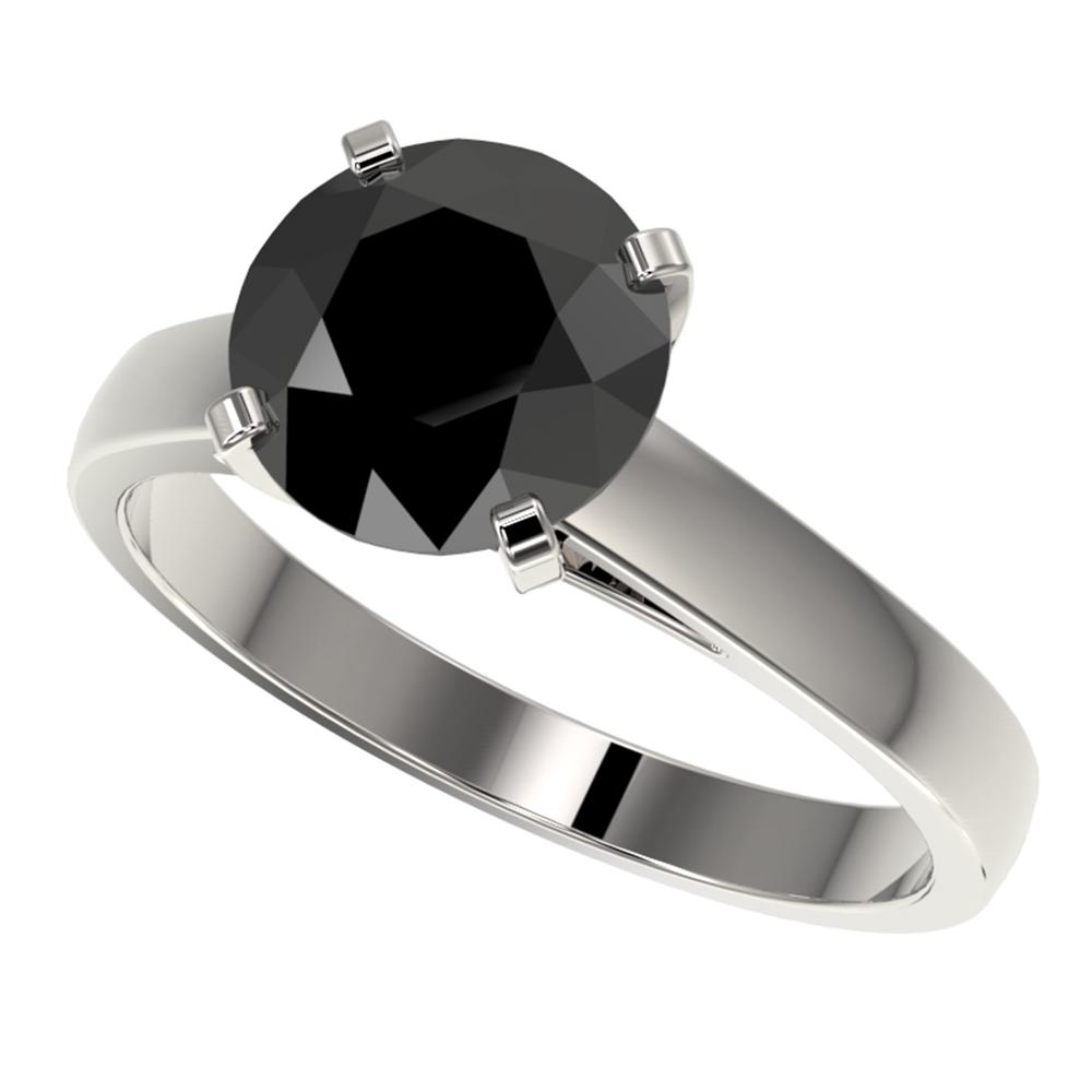 2.59 ctw Fancy Black Diamond Solitaire Engagment Ring: REF-45H4R - SKU: 36563 ---- 2.59 ctw Fancy Black Diamond Solitaire Engagment Ring 10k White Gold Designer Brand Luxury Jewelry, made in the USA Suggested Retail Price: $2,600 Factory offers perfect fa
