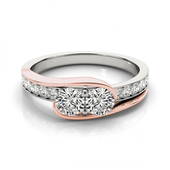 1.45 ctw Certified VS/SI Diamond 2 Stone Ring 14k 2Tone