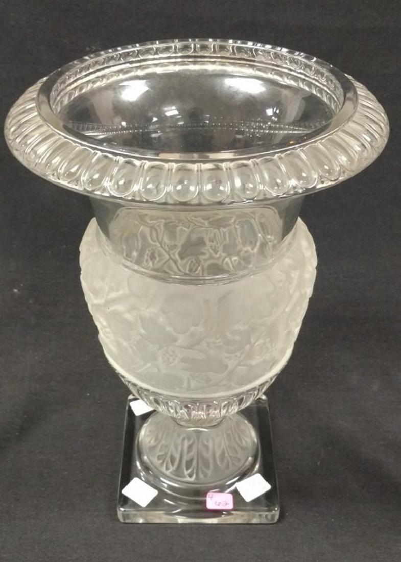 Shannon Irish Crystal Champagne Vase frosted and clear (1 of 3)