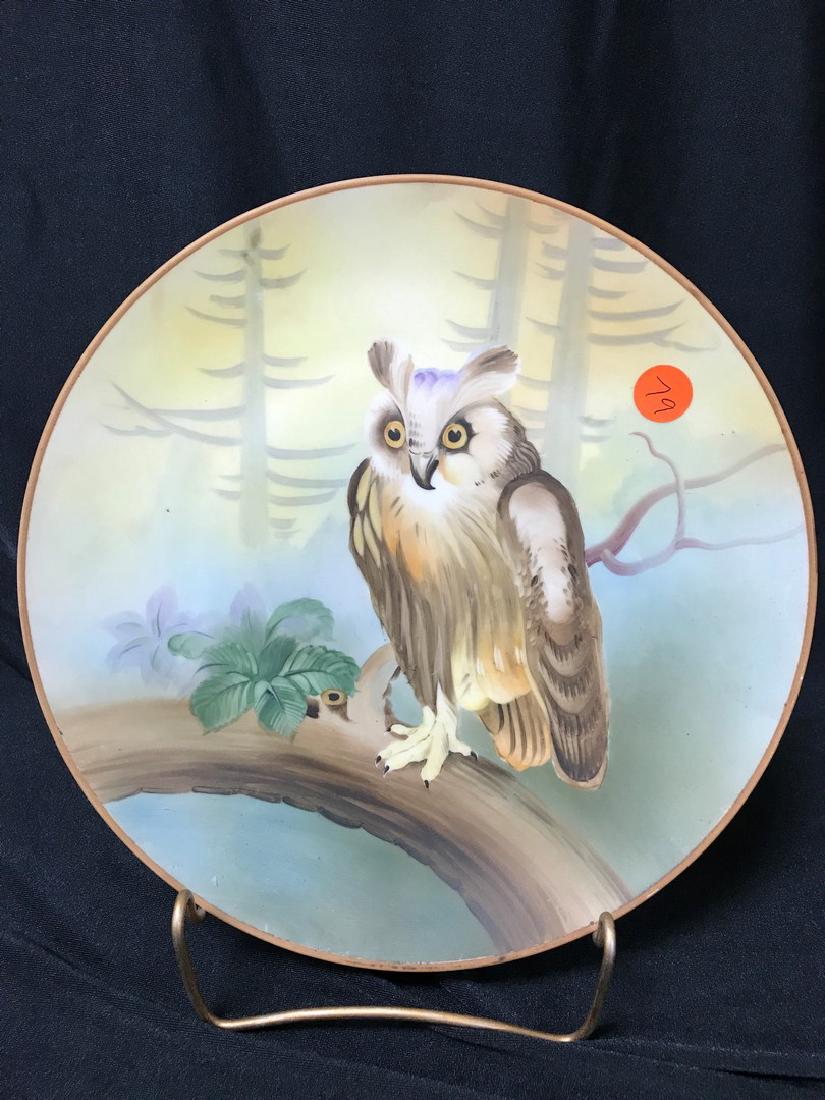 Nippon Plaque Green Mark M in Wreath Large Owl on a (1 of 1)