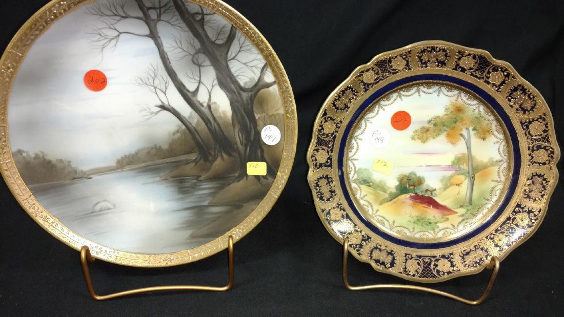 Scenic Plate w Dk Banding w heavy gold decorations (1 of 1)